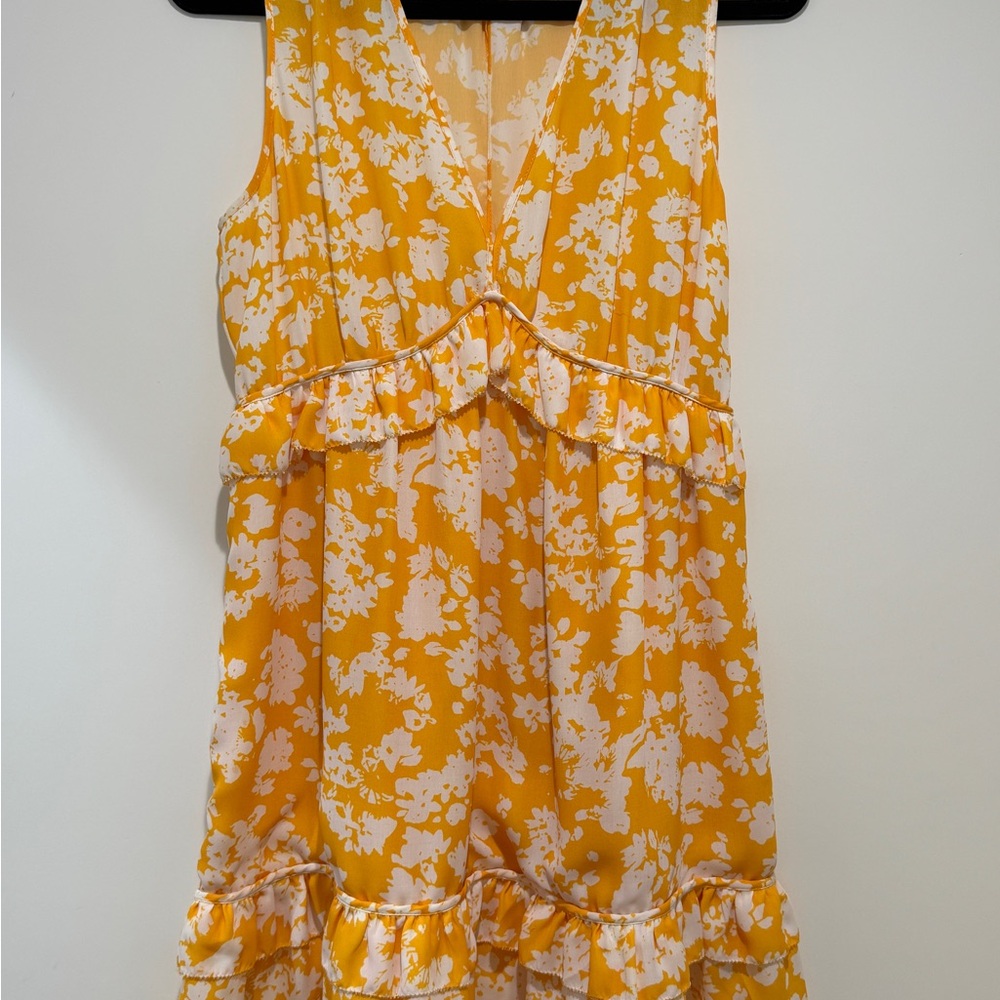 Ramy Brook Yellow and White Floral Dress